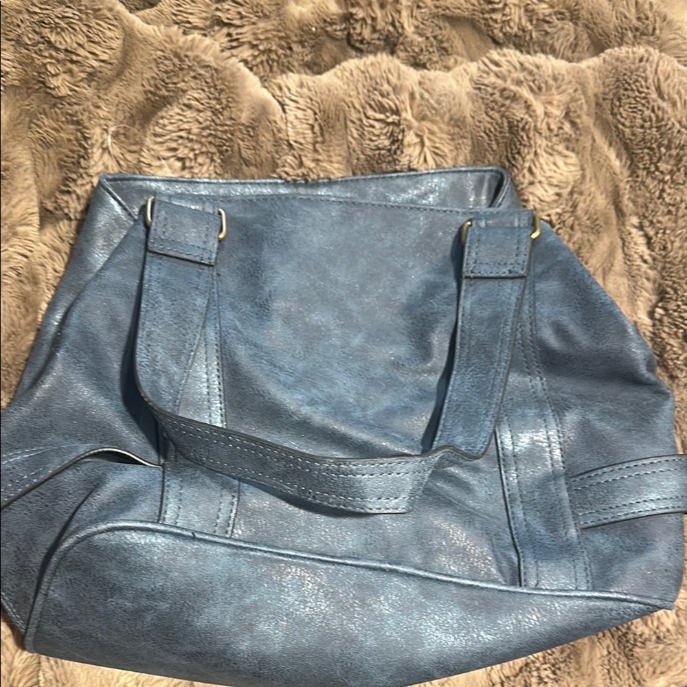 Monicci-Blue Women's Bag & matching Wallet - Picture 5 of 10